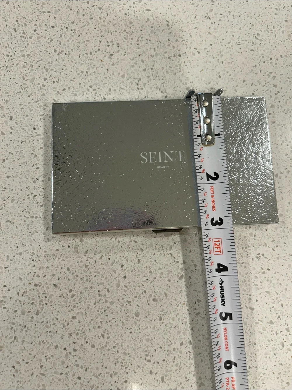 Seint IIID Makeup Palette Silver Magnetic Compact Case with Mirror 5x3 Retired